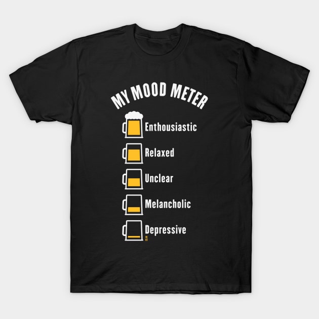 My Mood Meter (Beer Drinker / V1 / NEG) T-Shirt by MrFaulbaum